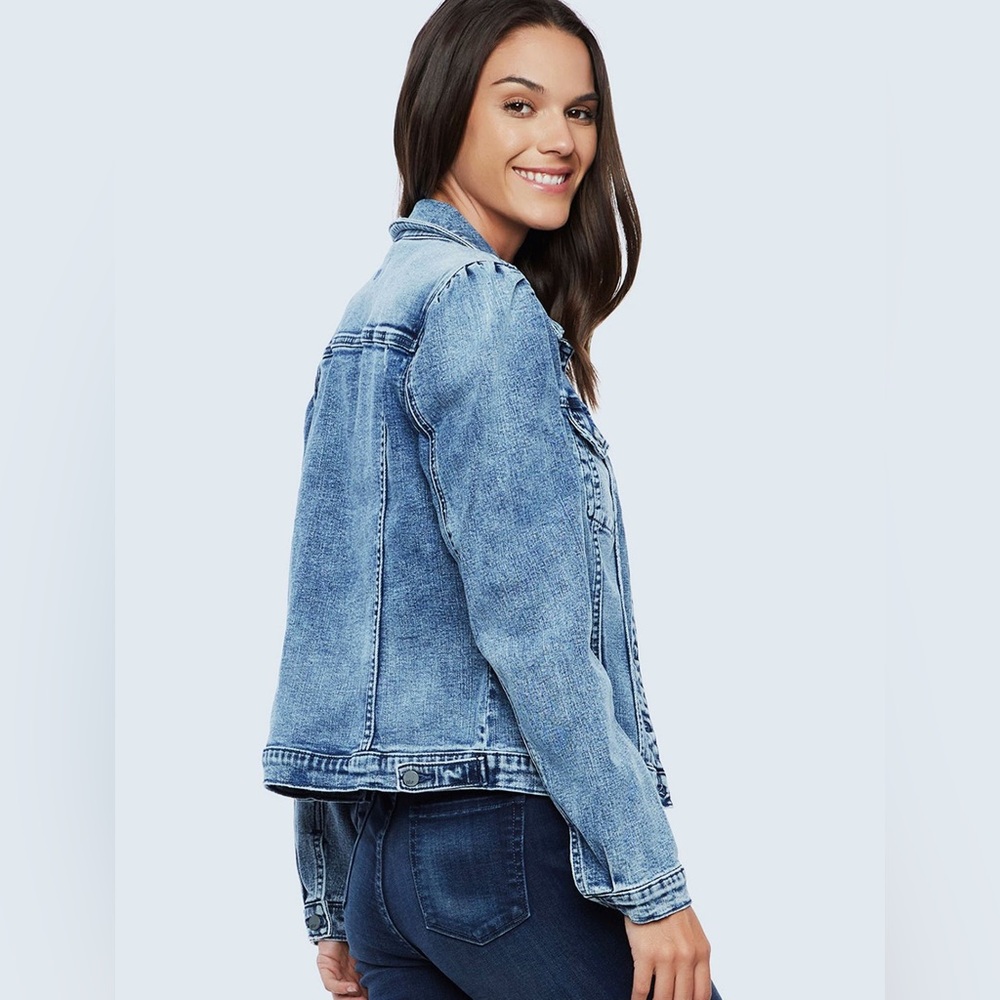 Wash Lab Puff Denim Jacket NEW - Picture 3 of 8